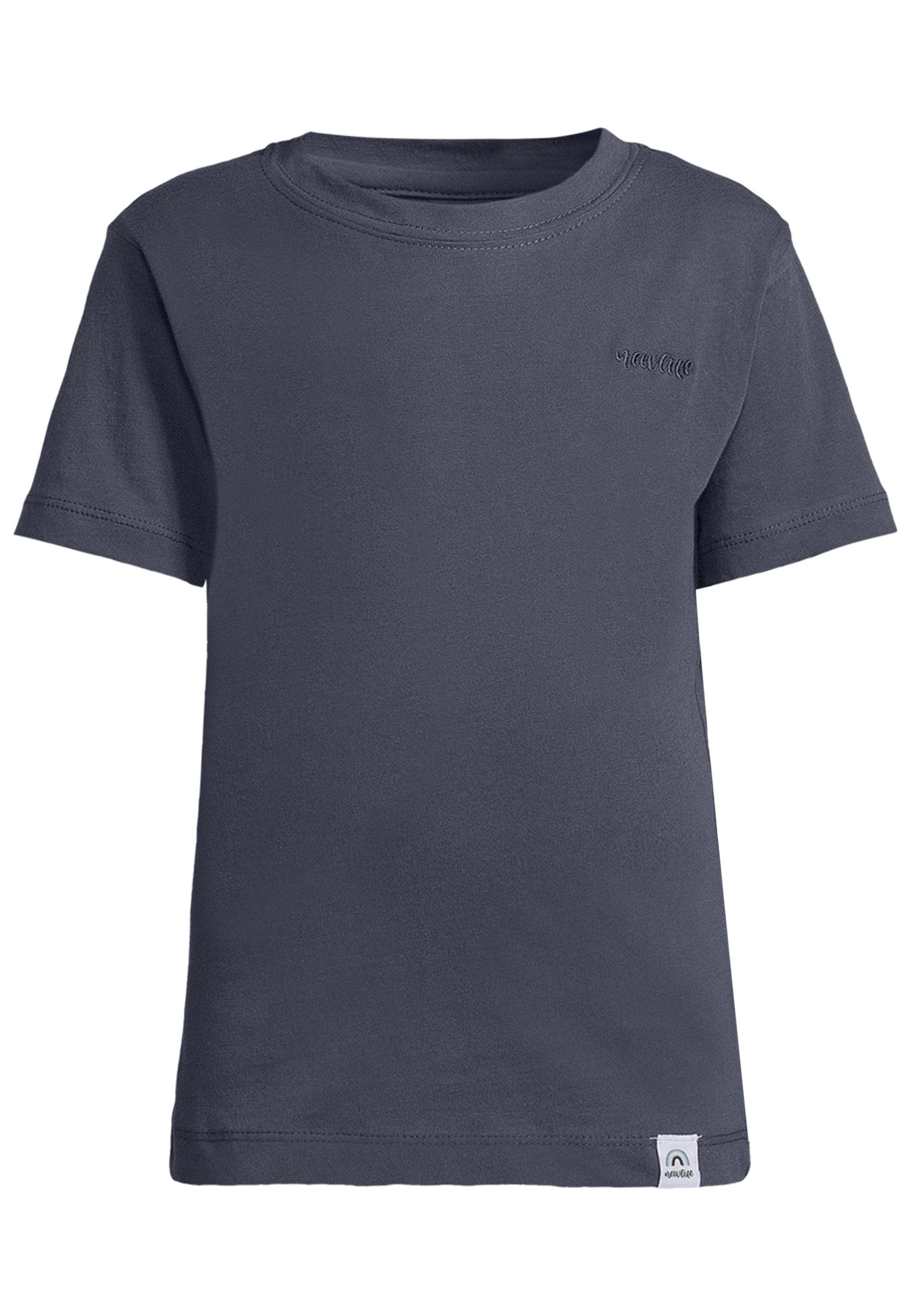 New Life T-Shirt Basic T-Shirt zertifizierte Blau Bio-Baumwolle GOTS