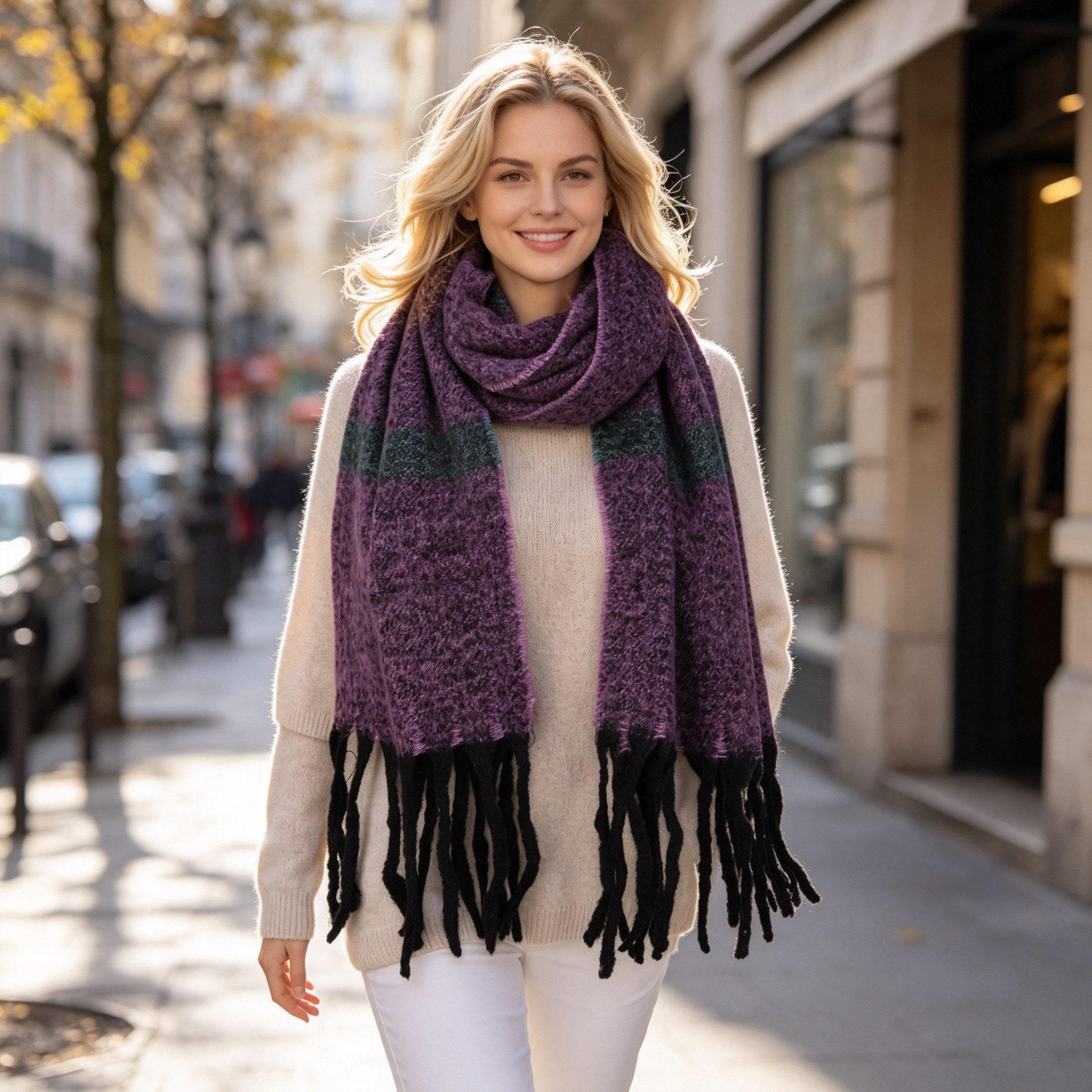 MIRROSI Modeschal Damen Schal 50x180 cm – superweicher Winterschal, Karo-Desgin, (Neue Kollektion Herbst/Winter 2026), warm & modisch, ideal für Herbst und Winter