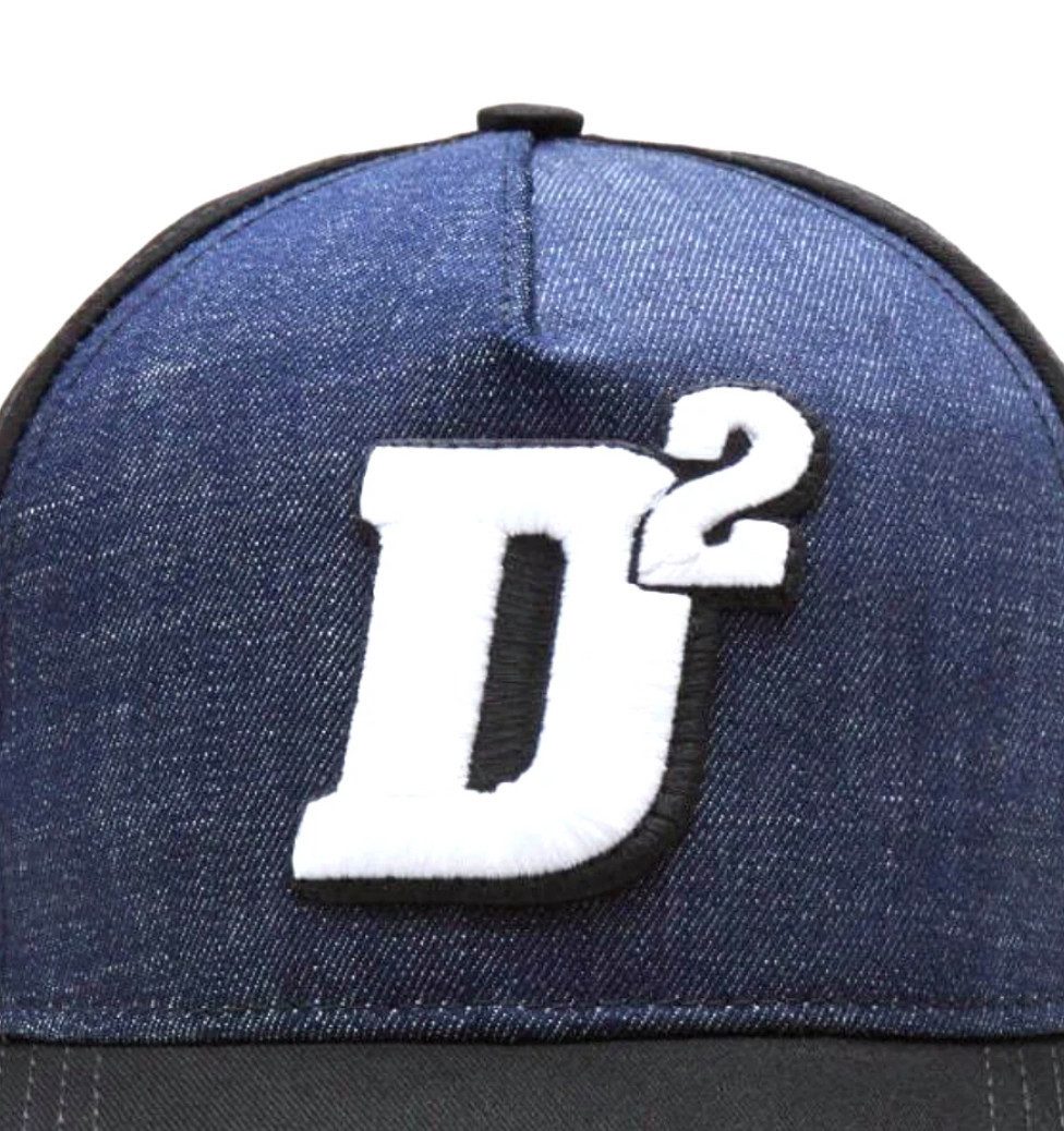 Dsquared2 Baseball Cap D2 Icon Basebalkappe Deadstock Rarität & Sammlerstück Großes D²-Logo als 3D-Stick auf der Vorderseite