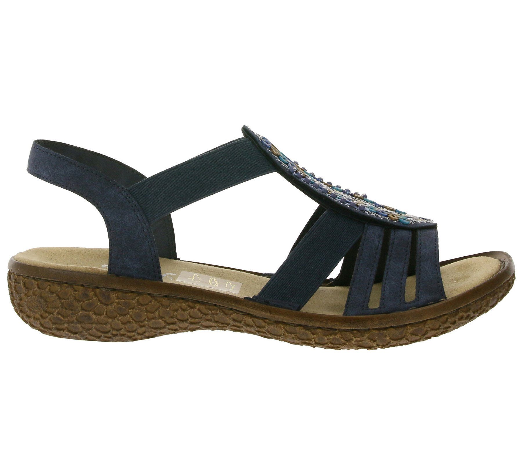 Rieker »rieker Sandalette bequeme Damen Sommer-Schuhe mit Pailletten Anti  Stress Sandalen Dunkelblau« Outdoorschuh online kaufen | OTTO
