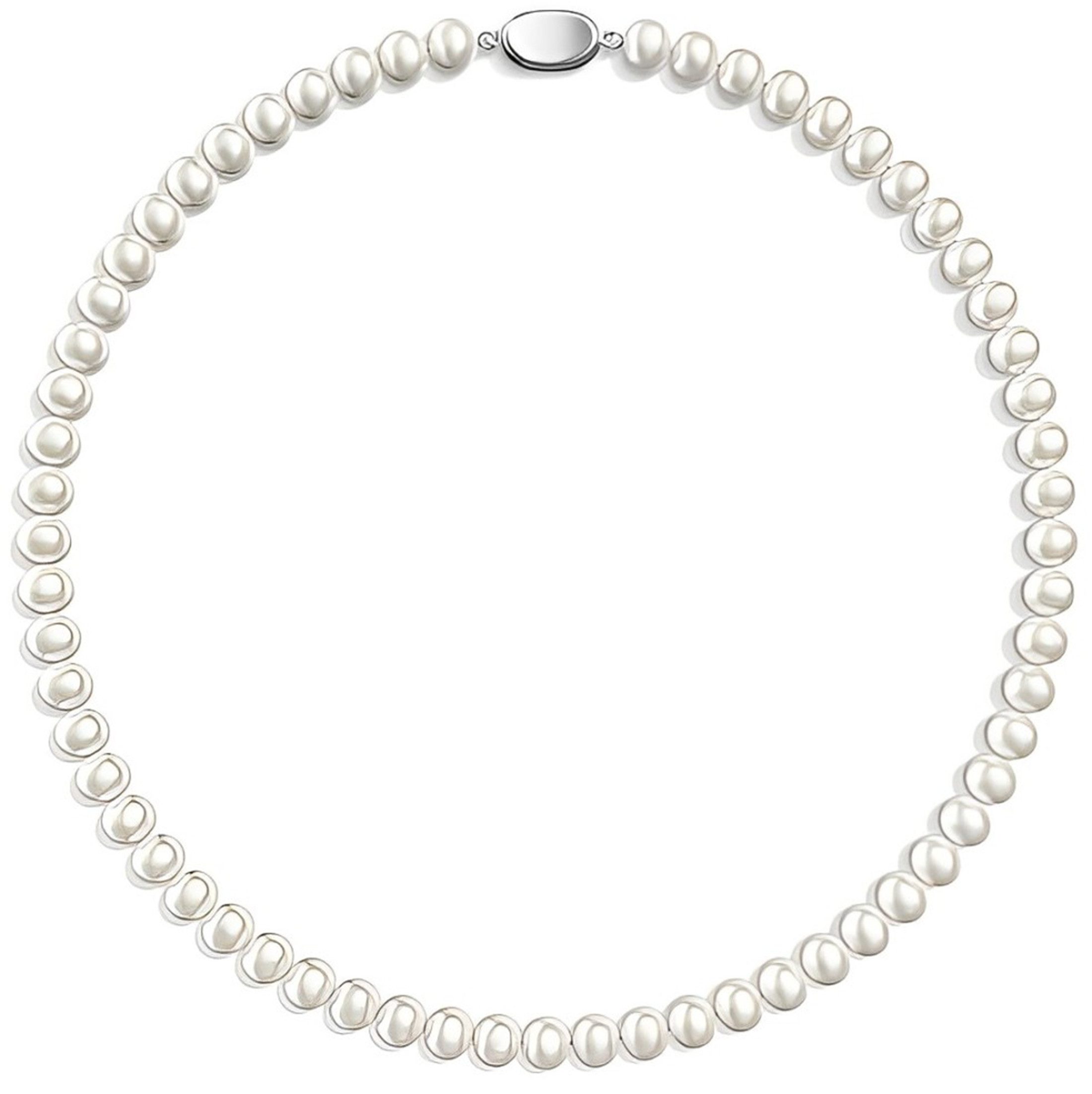 Luckice Perlenkette 8-9mm Süßwasserperlen Pearls Damen Perlenhalskette Hoch günstig online kaufen