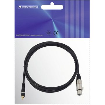 Omnitronic Omnitronic 30224028 XLR Adapterkabel [1x Cinch-Stecker - 1x XLR-Buchse Audio-Kabel, (2.00 cm)
