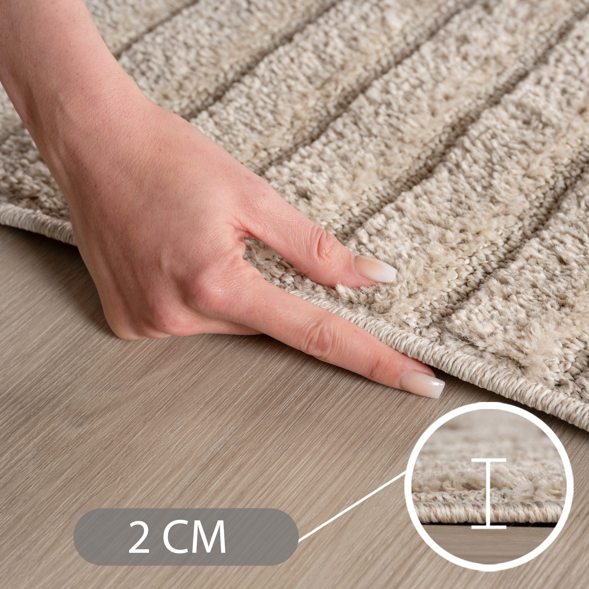 Carpettex Designteppich Skandinavischer Boho, Rechteckig, Höhe: 8 mm, Teppich Wohnzimmer, Schlafzimmer, Gästezimmer