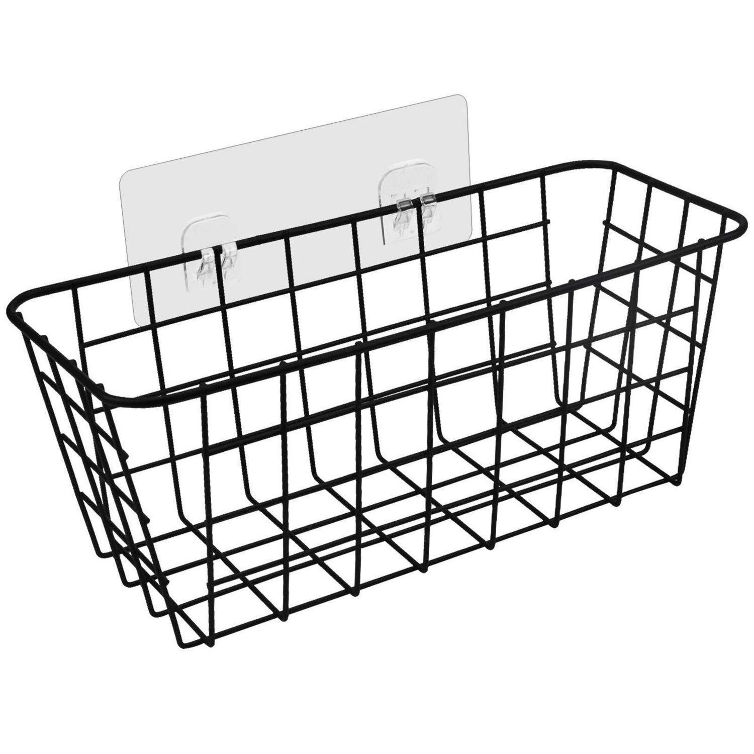 LuxusKollektion Duschkorb Duschkorb Metall Schwarz ohne Bohren (1 St)
