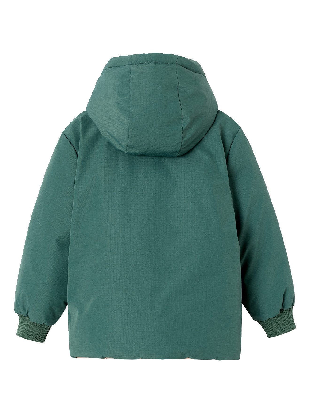 vertbaudet Parka Jungen Jacke mit Kapuze und Recycling-Polyester wendbar