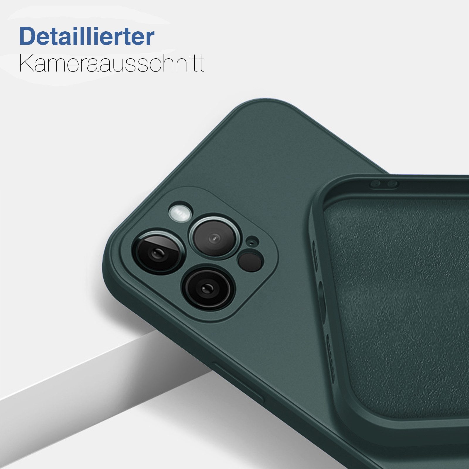 Tec-Expert Handyhülle SoftGrip Cover Hülle für Apple iPhone 13 Pro Max, Handy Case Bumper integrierter Kameraschutz flexibel