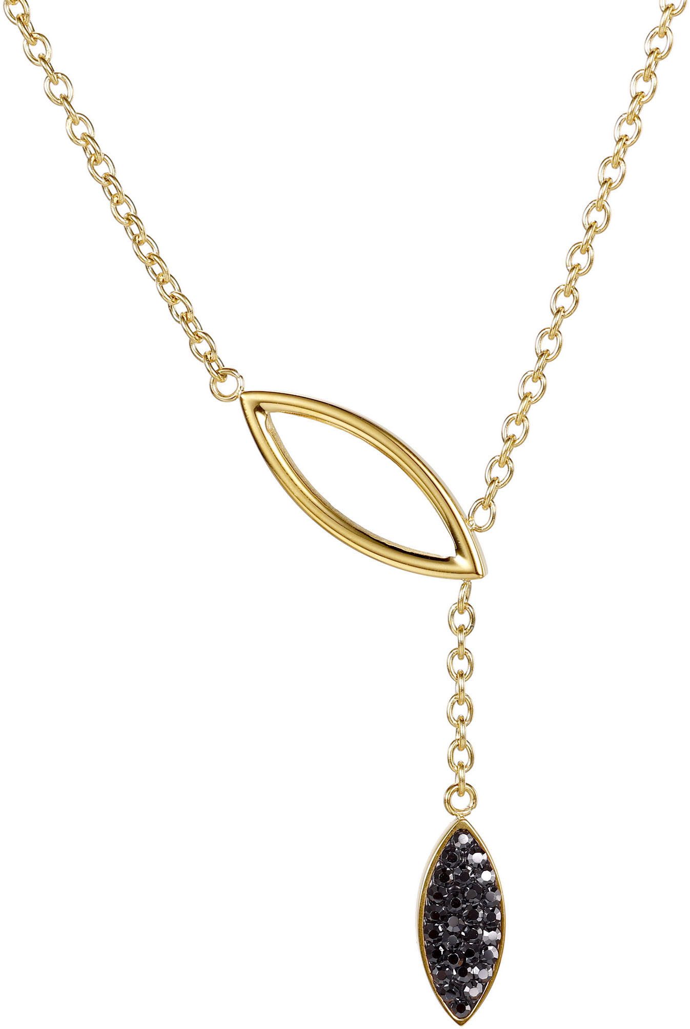 Firetti Y-Kette Schmuck Geschenk Edelstahl Halsschmuck Halskette Oval Drop, mit Zirkonia (synth)