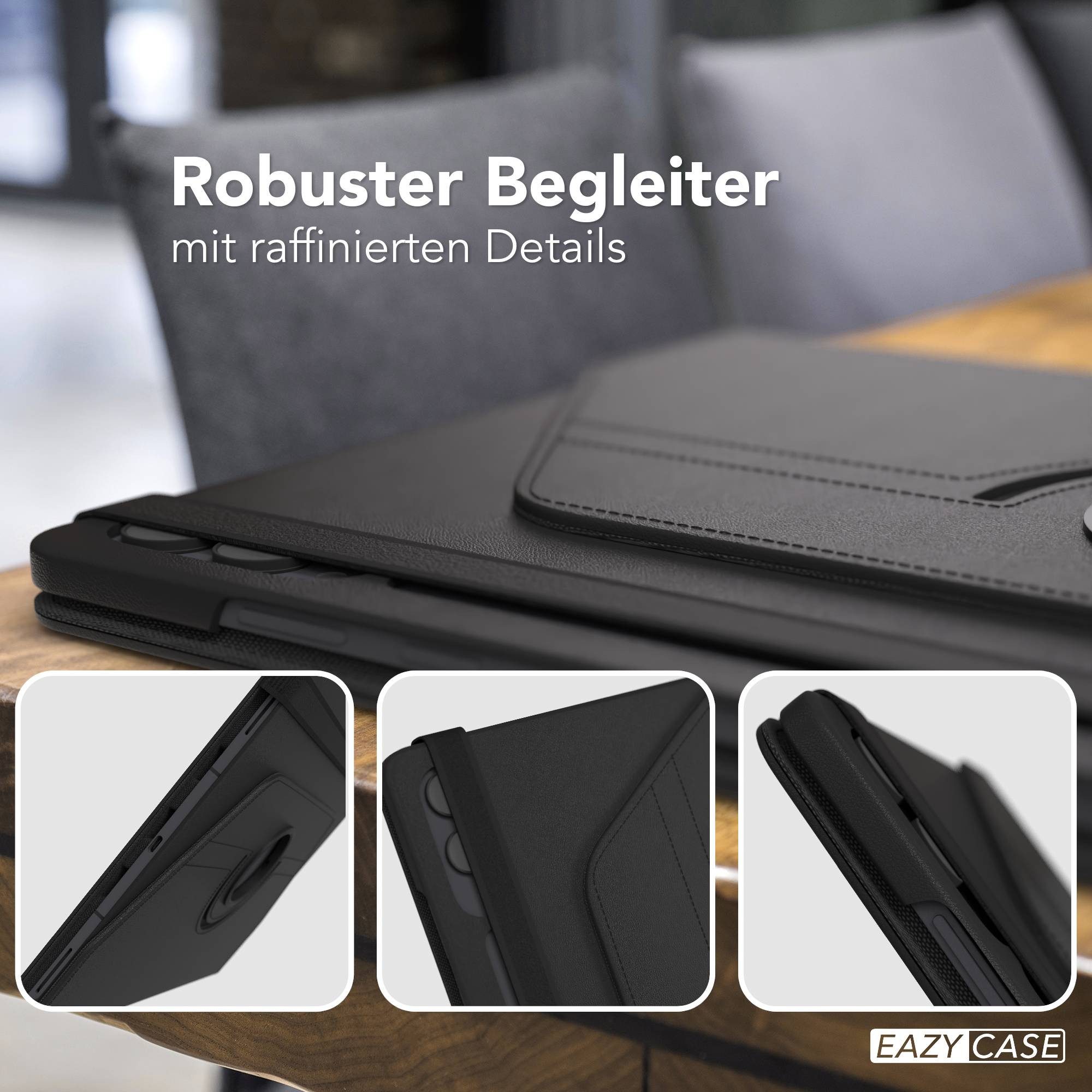 EAZY CASE Tablet-Hülle Rotationcase für Samsung Galaxy Tab S11 Ultra 14,6 Zoll, Hülle 360° drehbar mit Standfunktion Etui Anti-Kratz Tasche Schwarz – Bild 4 von 5