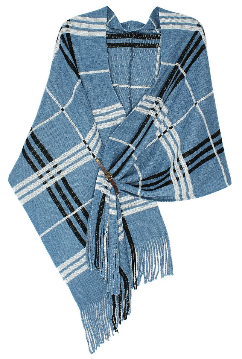 dy_mode Strickponcho Damen Strickponcho mit Fransen günstig online kaufen