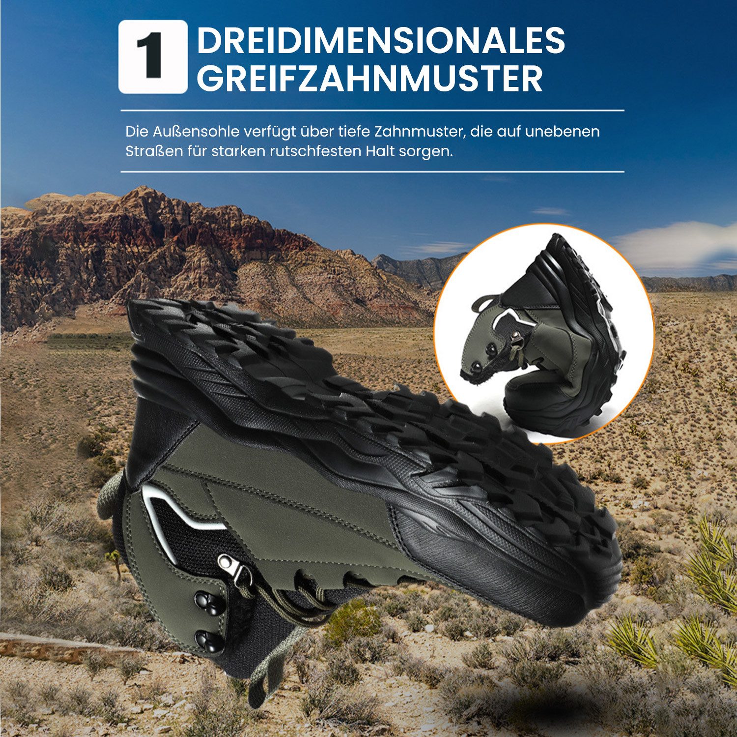 Refttenw Herren Schneestiefel,Warm Gefüttert, Rutschfest, Wasserabweisend Winterstiefel