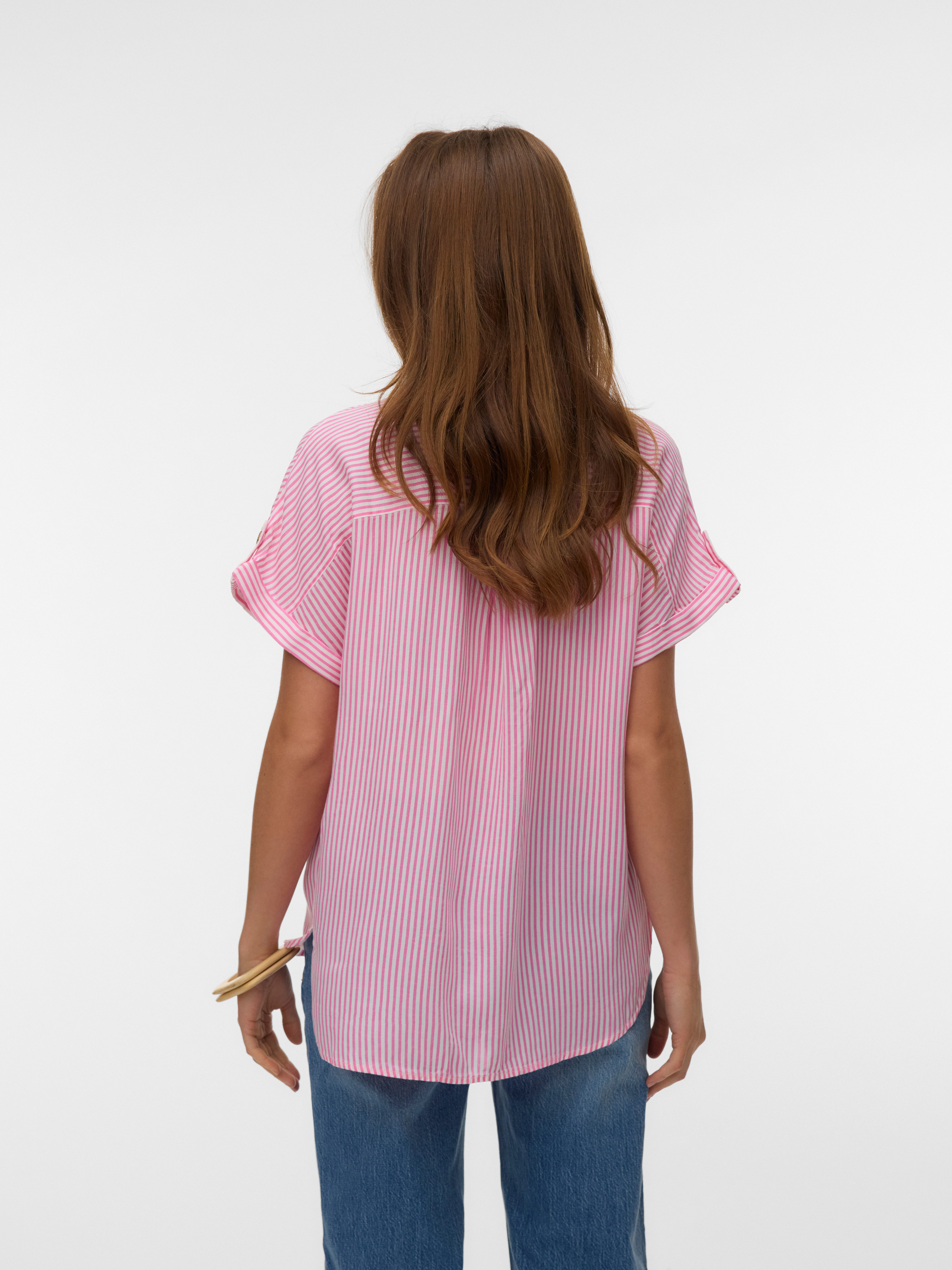 Vero Moda Kurzarmbluse VMBUMPY S/S SHIRT WVN GA NOOS Viskose, regular fit