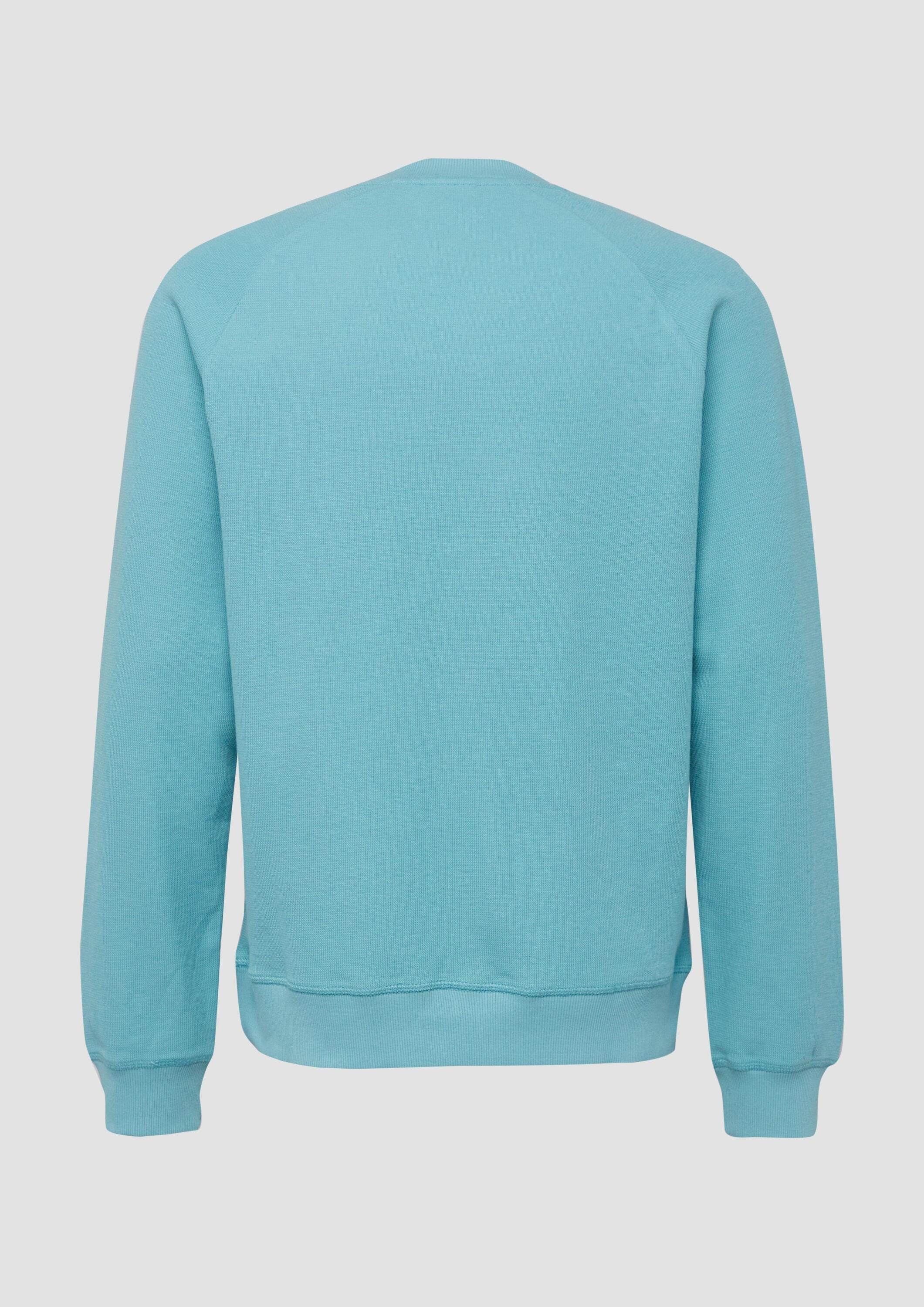 s.Oliver Sweatshirt Sweatshirt Strukturiertes Raglan-Sweatshirt aus reiner Baumwolle
