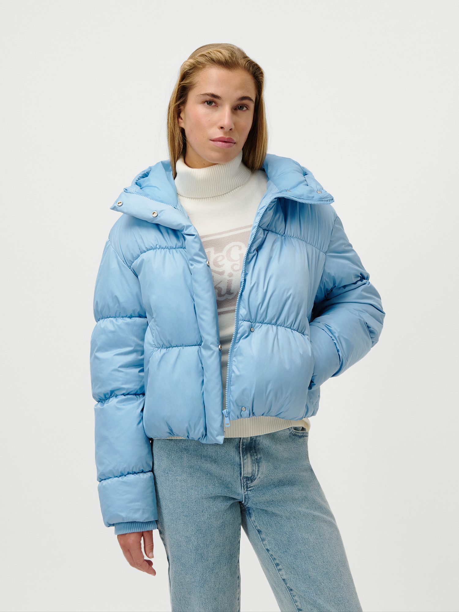 LeGer Steppjacke Viveka, LeGer by Lena Gercke Cropped, mit Rucksack-Riemen innen, Winterjacke