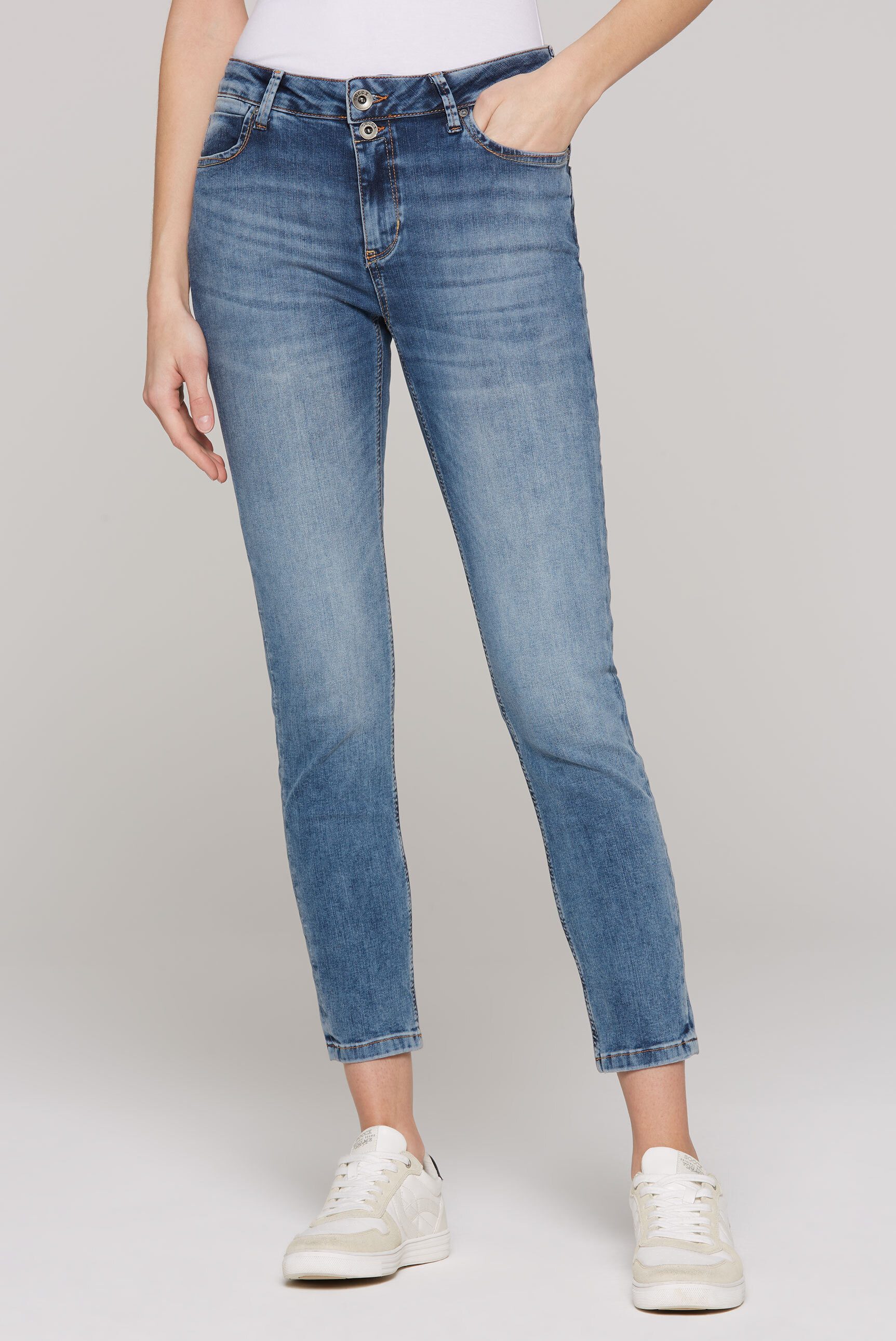 SOCCX Regular-fit-Jeans mit normaler Leibhöhe