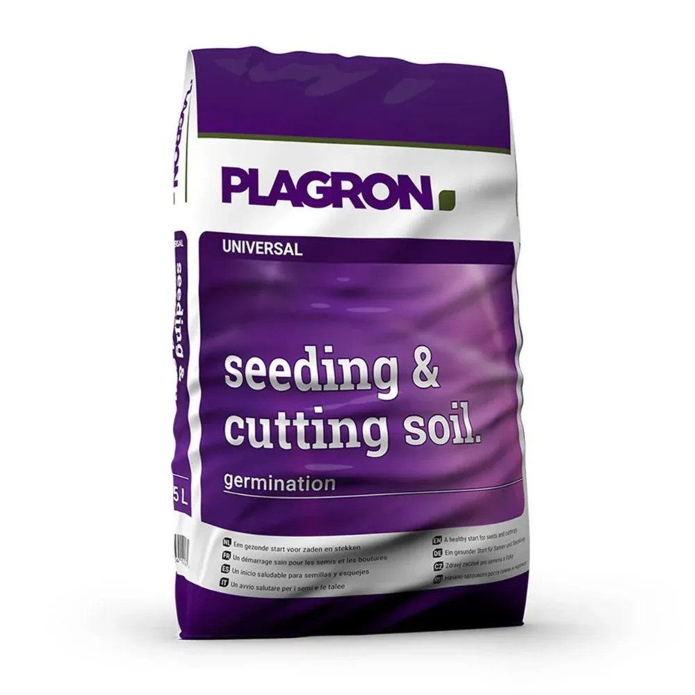 Plagron Pflanzerde Seeding & Cutting Soil Anzuchterde für Stecklinge und Sämlinge Sack, mit Leicht vorgedüngt, 25 Liter