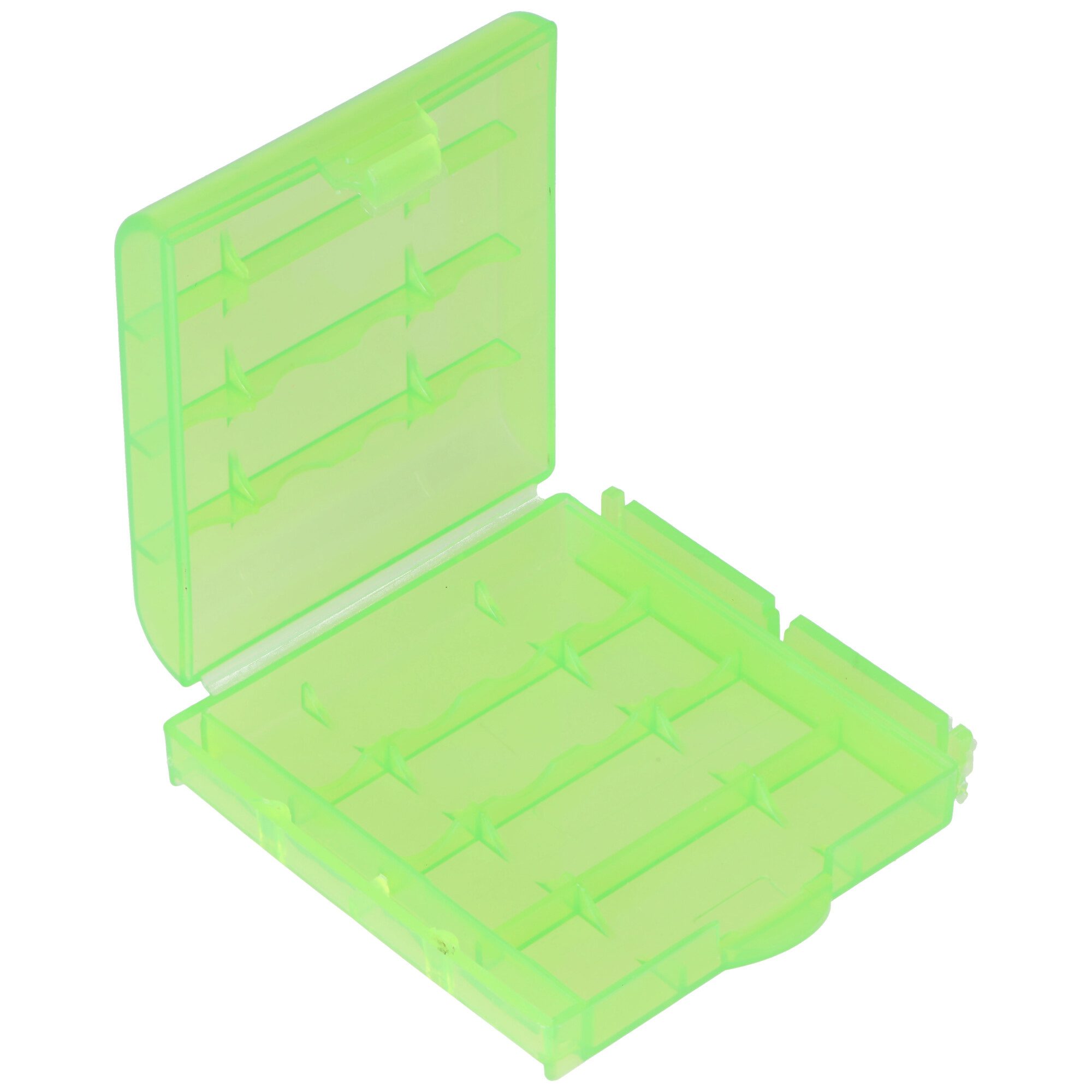 AccuCell Aufbewahrungsbox für 4x AA Mignon oder 4x 14500 Akkus, max. Batteriel Batterie