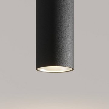Arcchio LED-Hängeleuchte Franka, LED-Leuchtmittel fest verbaut, warmweiß, Modern, Aluminium, Schwarz (RAL 9005), 1 flammig, inkl. Leuchtmittel