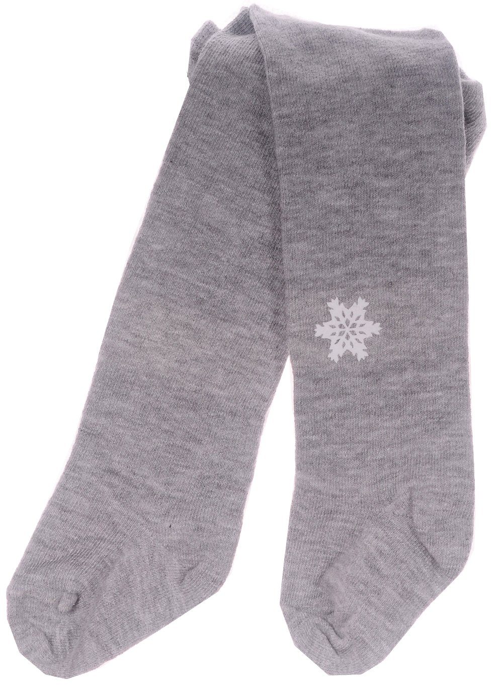 Strumpfhose Strumpfhose in Grau mit Schneeflöckchen für Baby Kinder