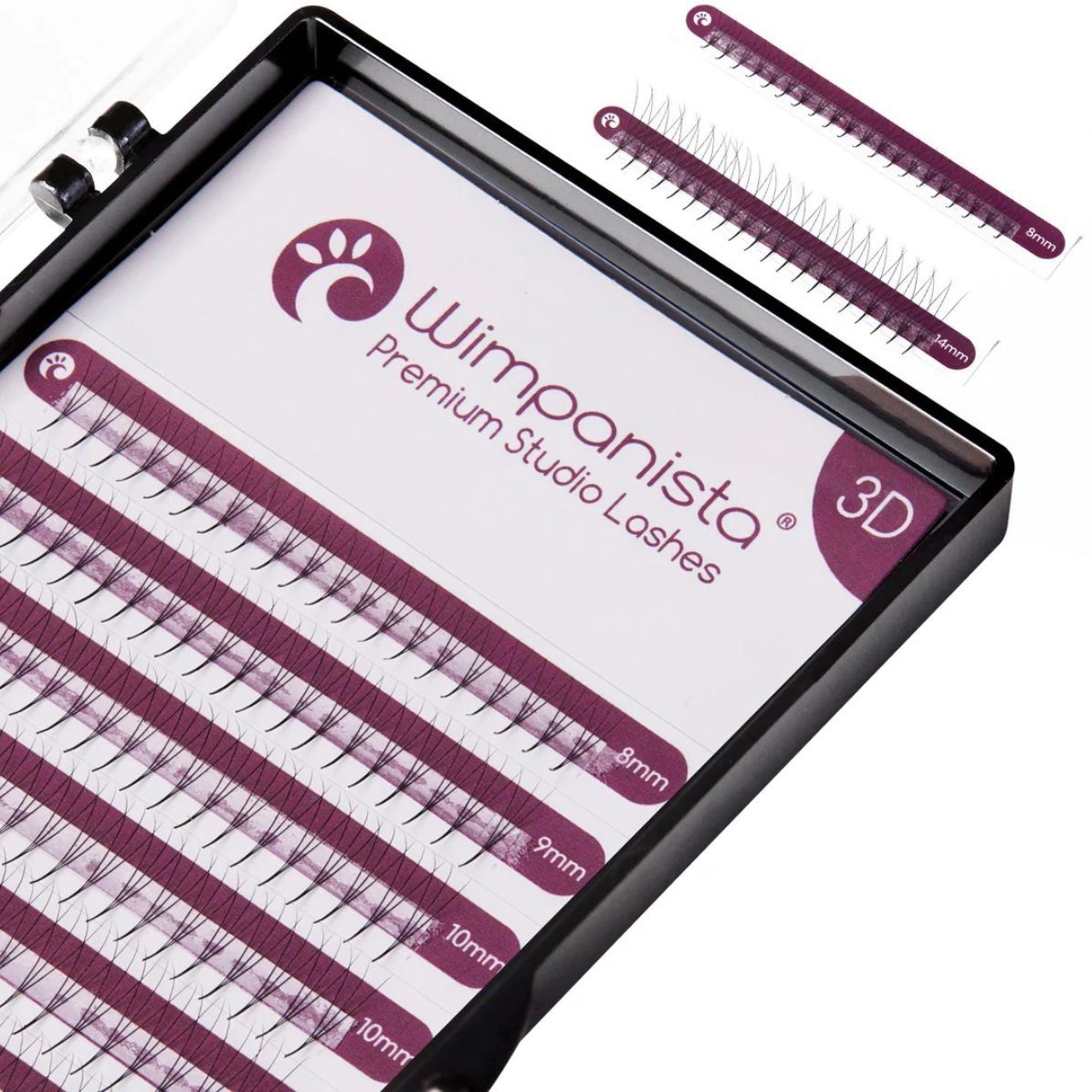 Wimpanista Einzelwimpern 3D Pointy Base Wimpernfächer D Curl 0.07 mm Mix 8-14 mm, 1 tlg.