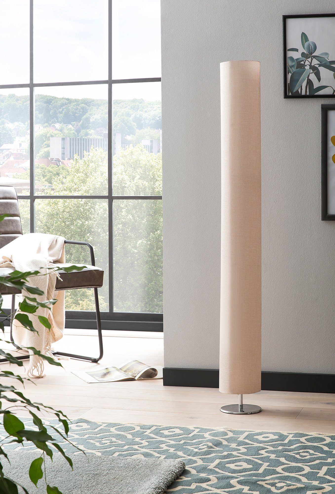 SalesFever Stehlampe Natalie, ohne Leuchtmittel, Lampenschirm günstig online kaufen