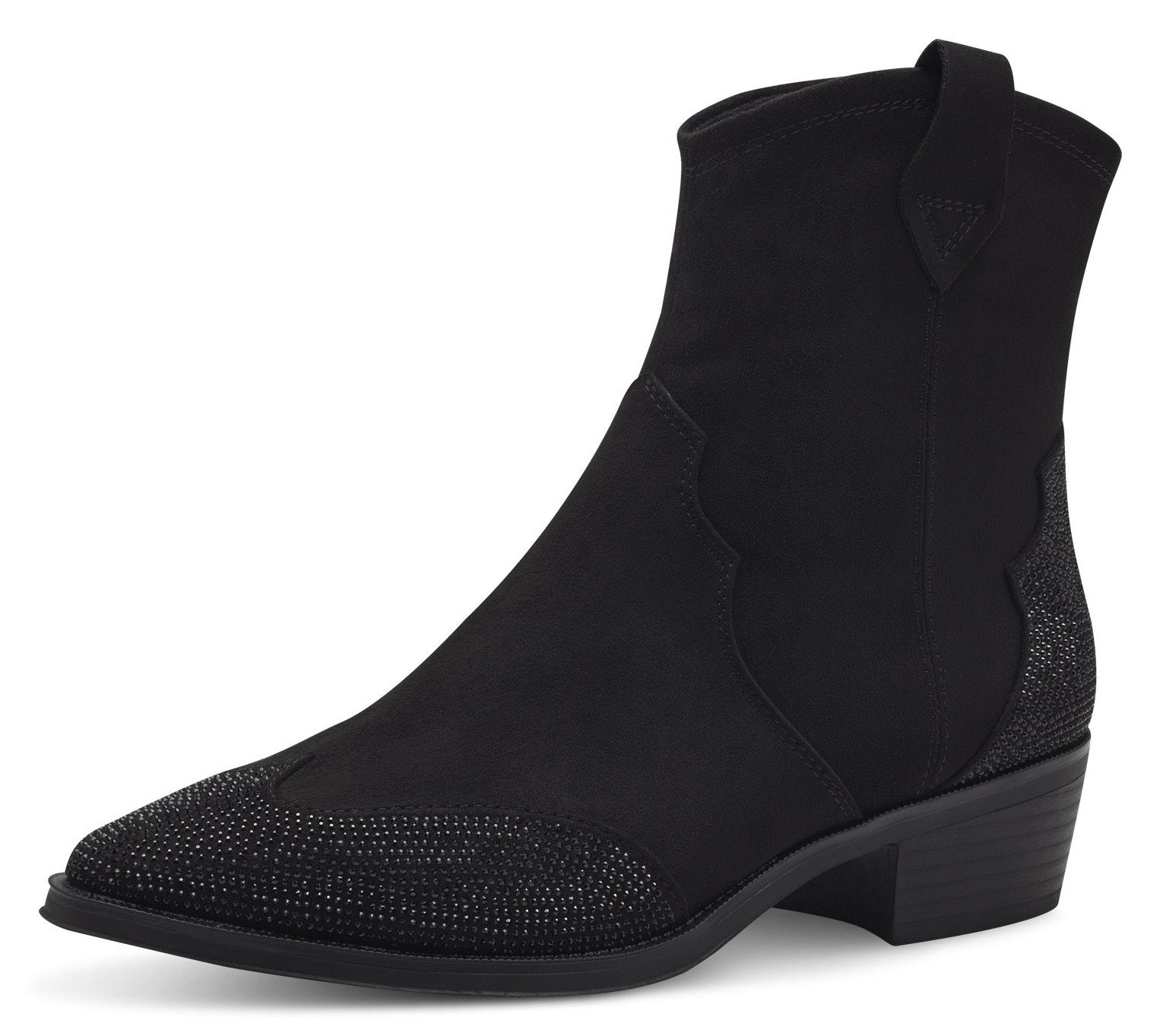 MARCO TOZZI Westernstiefelette, Blockabsatz, Cowboy Stiefelette, günstig online kaufen