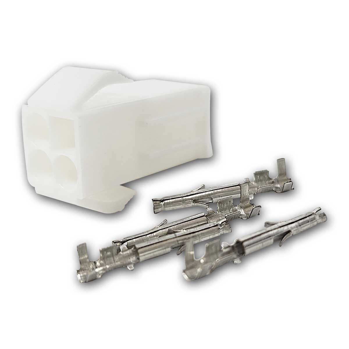 DIN-Stecker AMP-Buchse 4-polig, mit Crimpkontakten, 10er Pack