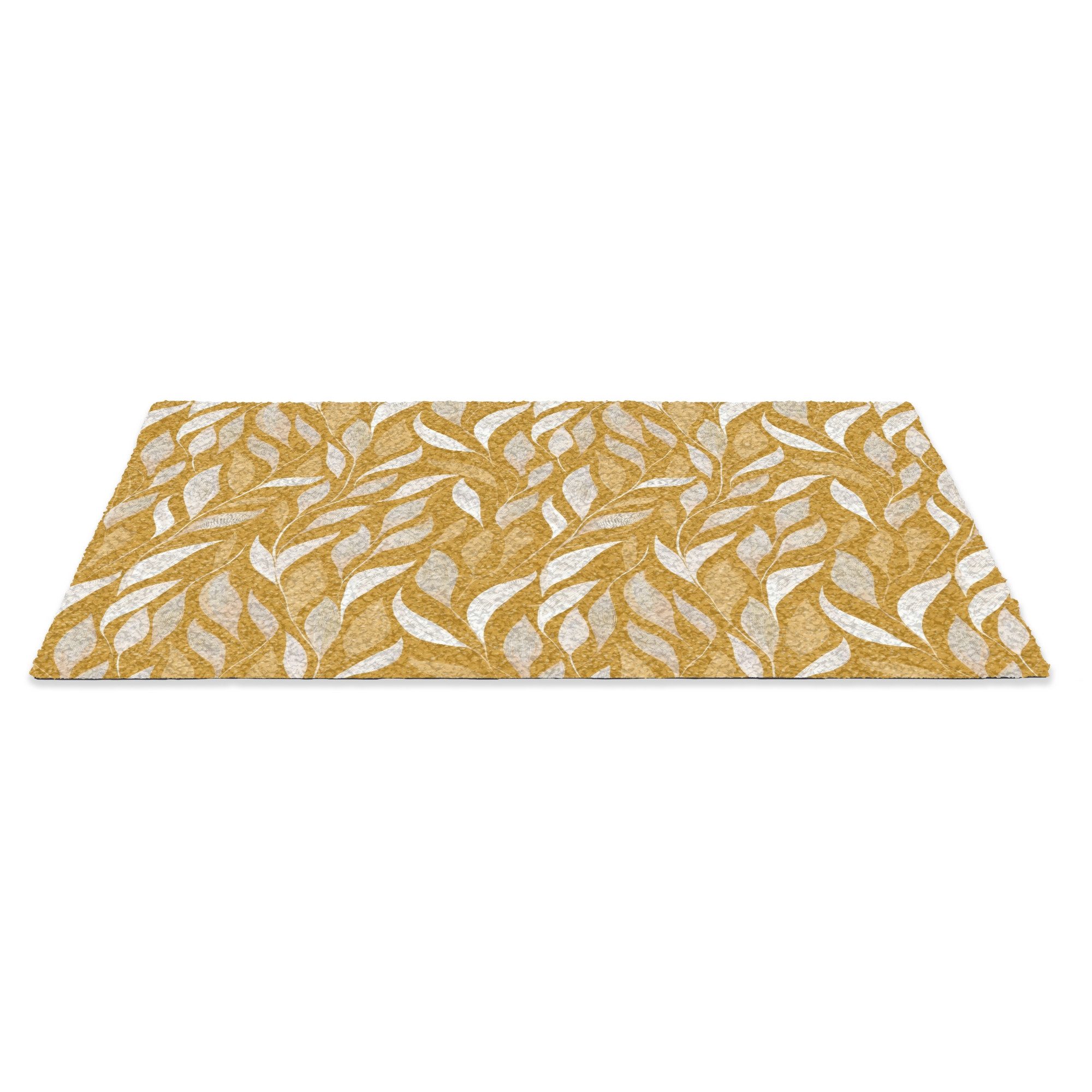 MuchoWow Fußmatte Blätter - Muster - Gelb, Rechteckig, innen Schmutzfangmatte, Tür, Schmutzfänger Flur, Teppich 60x40 cm