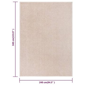 Teppich Kurzflor 240x340 cm Dunkelbeige, furnicato, Rechteckig
