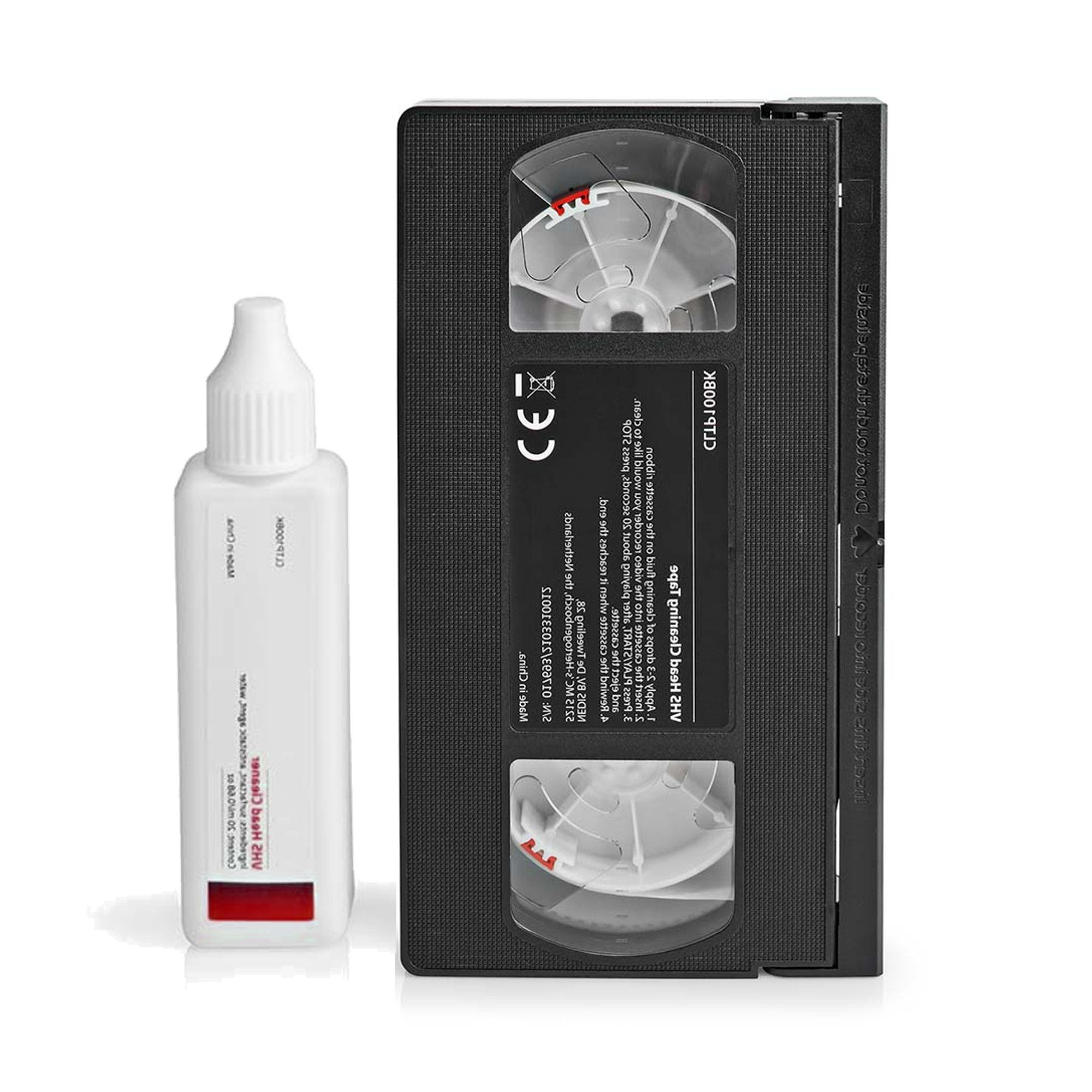 TronicXL VHS Reinigungskassette Reinigungscassette Reinigungsband Videokopf Grundreiniger (2-St. Aufnahme Wiedergabeköpfe Reinigung Kassette Player recorder)