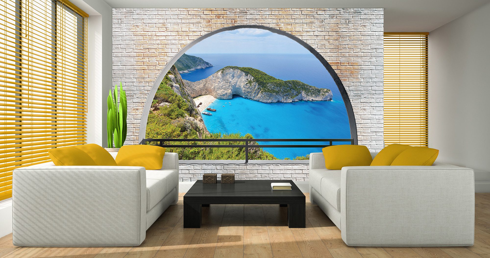 Wallarena Fototapete Fenster Insel Vlies Tapete günstig online kaufen