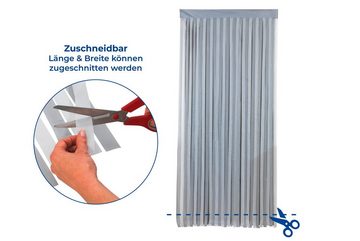 Türvorhang Insektenschutz, Maximex, Klettband (1 St), blickdicht, Grau-Weiß, zuschneidbar