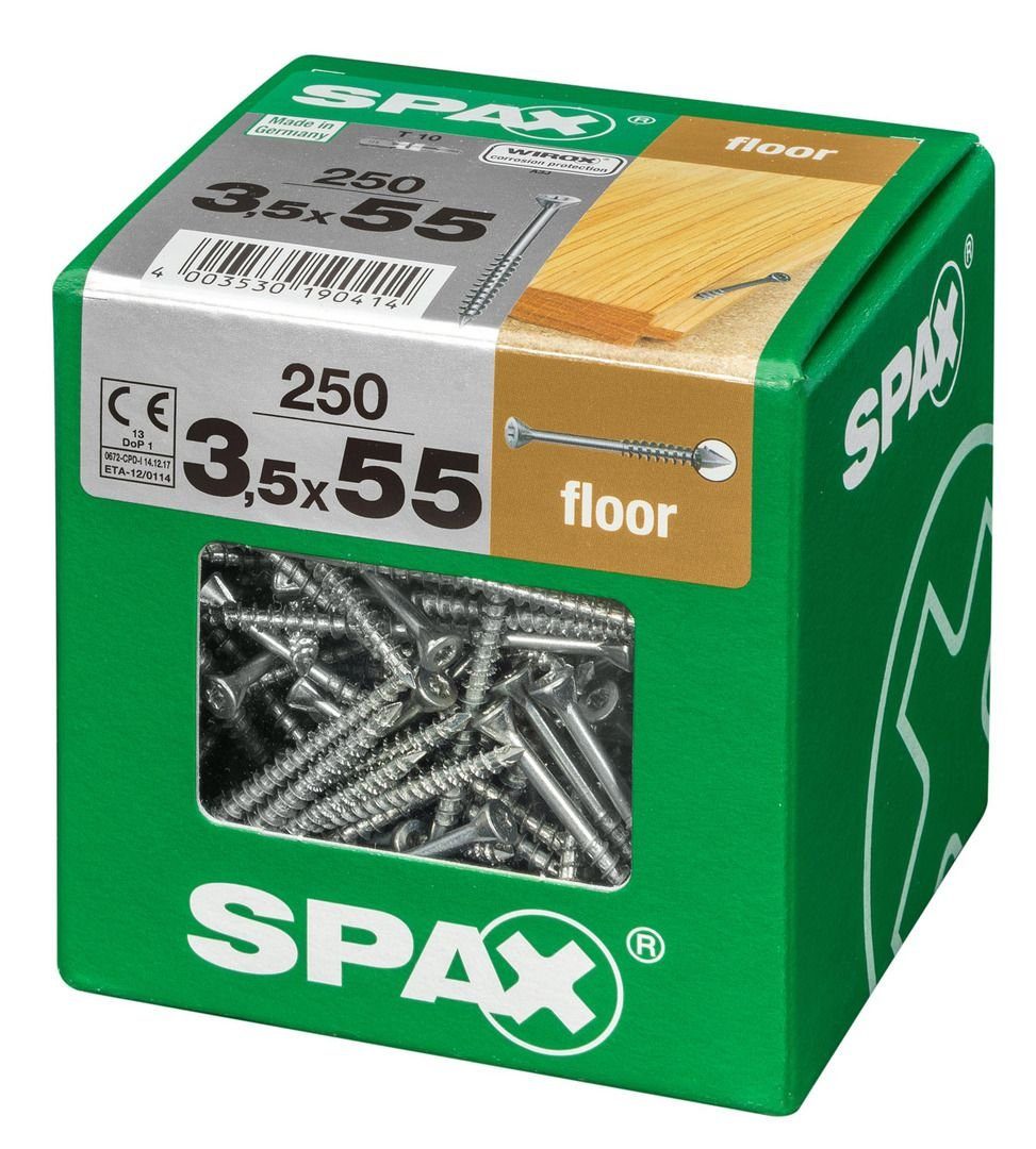 x SPAX Stk. mm Dielenschrauben TX Terrassenschraube 3.5 Spax 250 55 - 10