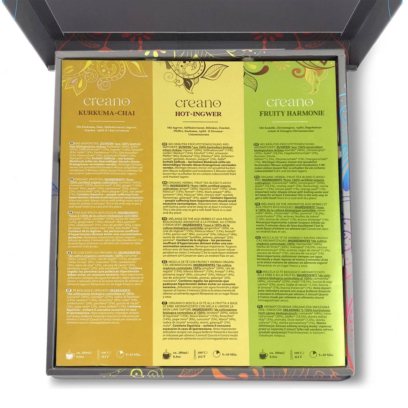Creano Tee Bio Kräutertee Geschenkset 27 Bio-Teebeutel in 9 Sorten - 54g*, 1 x 27 St. – Bild 5 von 5