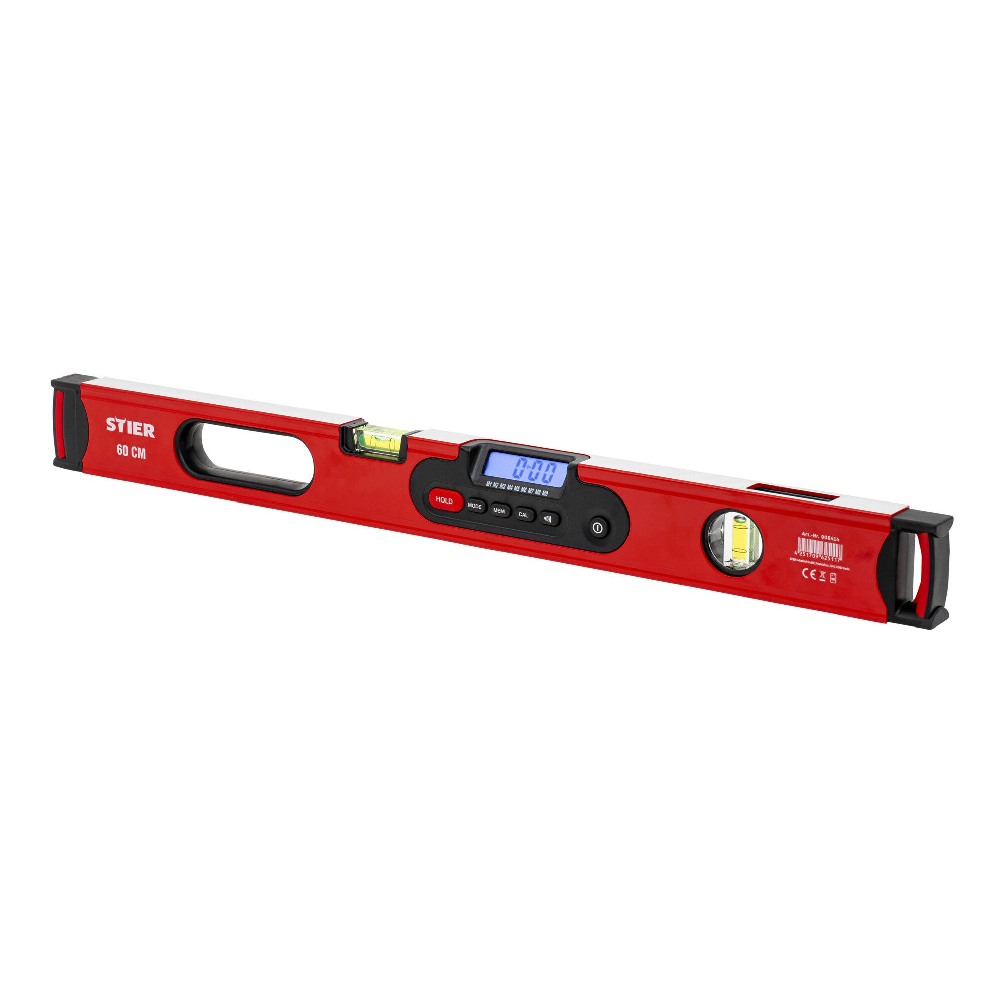 Stier Wasserwaage STIER Digitale Wasserwaage SDW-600 LCD-Display ±0,2° HOLD-Funktion 60