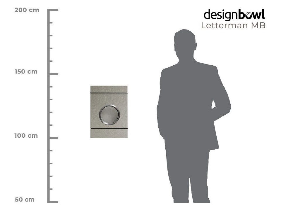 Radius Wandbriefkasten Letterman MB Edelstahl inkl. LED-Licht, inkl. akkubetriebener LED-Innenbeleuchtung – Bild 4 von 5