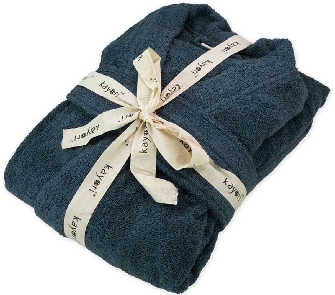 Kayori Unisex-Bademantel Fusai, Kurzform, Baumwolle, Gürtel, günstig online kaufen