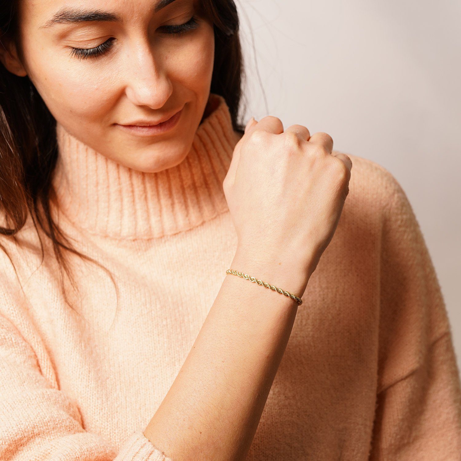 trendor Goldarmband Damen-333 Gold / 8 Karat Kordelkette