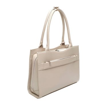 SOCHA Laptoptasche Straight Line Vanilla 15.6 Zoll, elegante Businesstasche für Damen - Vollausstattung - Aktentasche mit Schultergurt