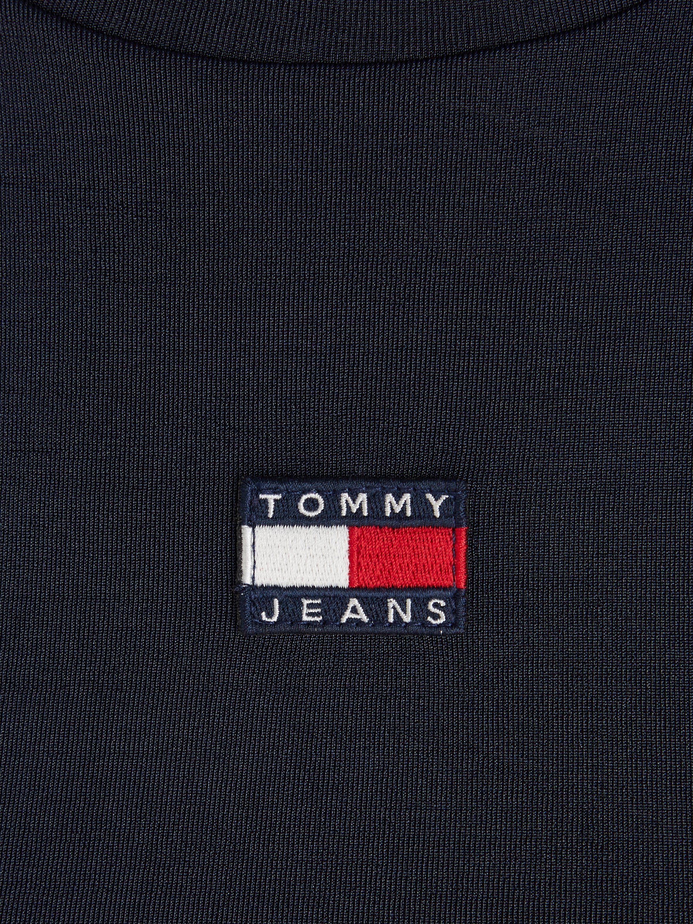 Tommy Jeans Seamless Shirt TANK HIGH NECK dunkelblau BADGE