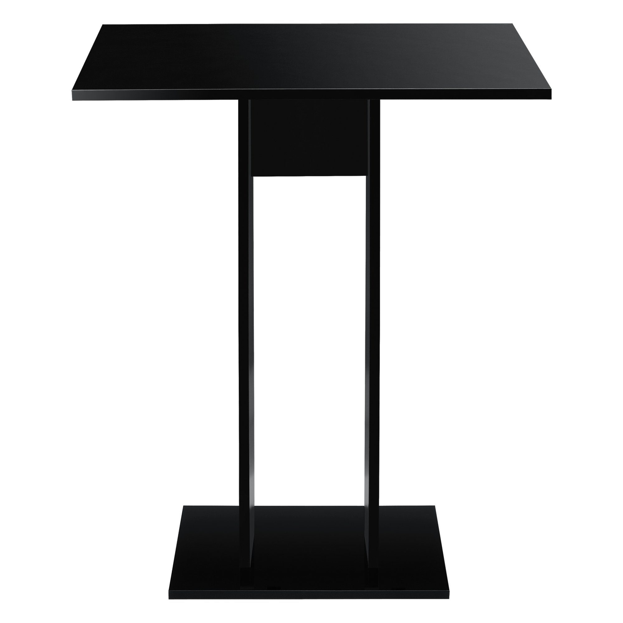 quadratisch Säulentisch »Lindesnes« 65x65x78cm hochglanz schwarz en.casa Küchentisch,