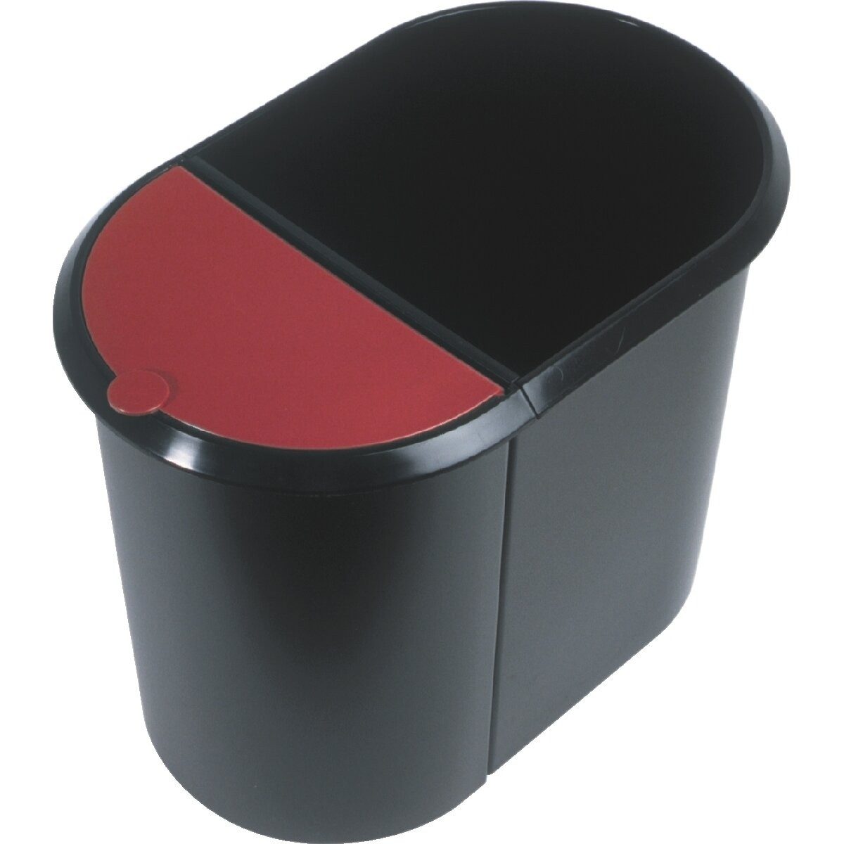 HELIT Papierkorb Papierkorb Duo-System 20+9l schwarz/rot