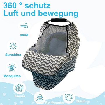 Juoungle Kindersitzbezug Autositzbezug für Babys mit atmungsaktivem Peep-Fenster