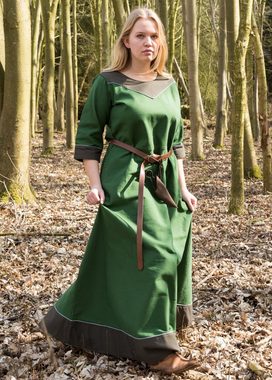 Battle Merchant Ritter-Kostüm Mittelalterkleid Gesine aus Canvas, grün L