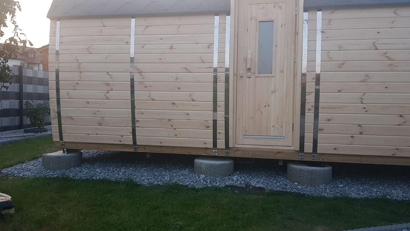 JVmoebel Gartenhaus Fertighaus aus Holz für Garten und Freizeit, stilvoll und funktional, BxT: 480x200 cm, Made in Europa