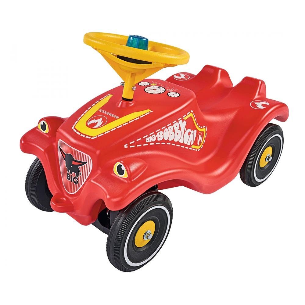 BIG Rutscherauto Bobby Car Classic Feuerwehr, Rot, Kinderfahrzeug,  Rutschfahrzeug, für Kinder ab 1 Jahr