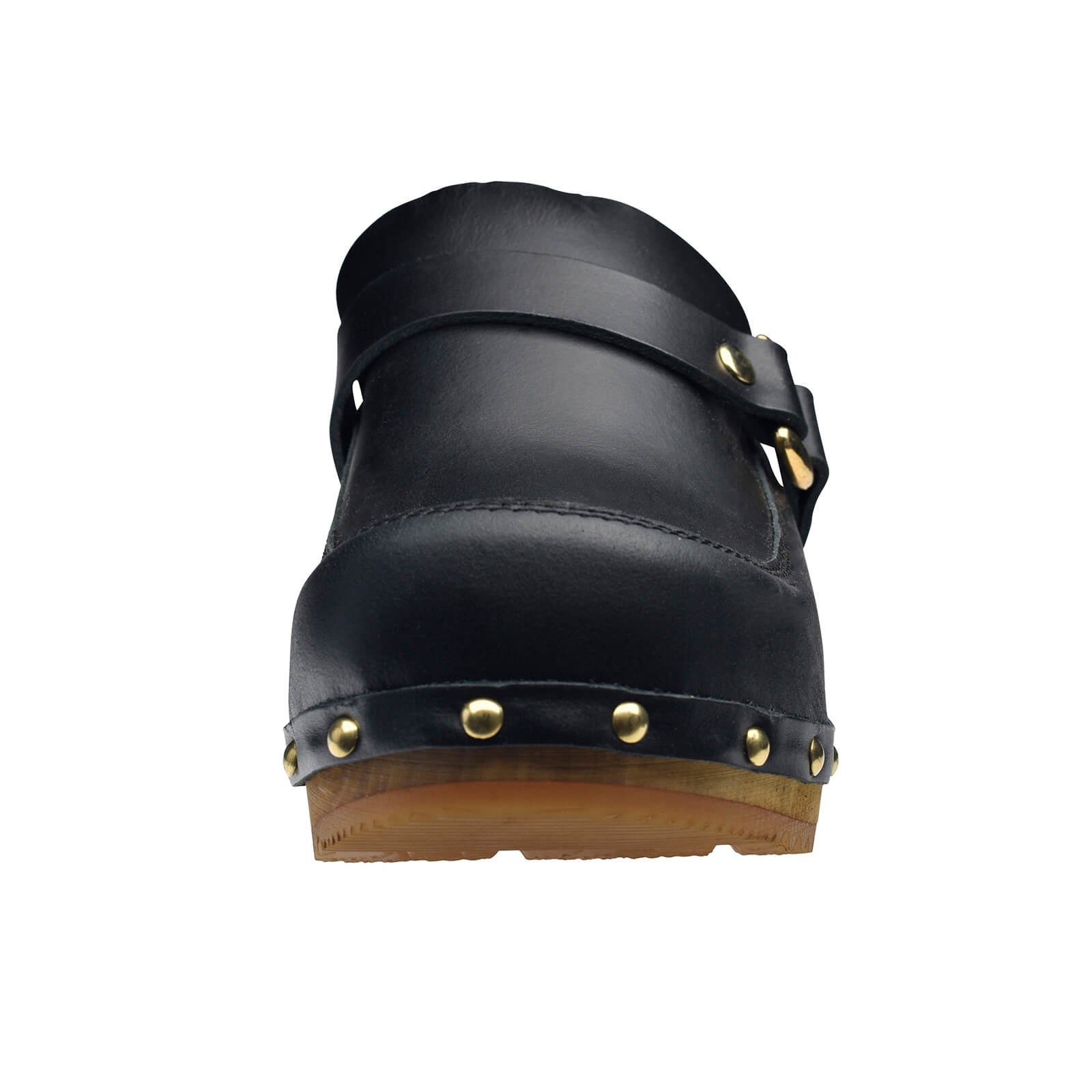 Sanita Wood-Lillen Open Clog Black Sandale
