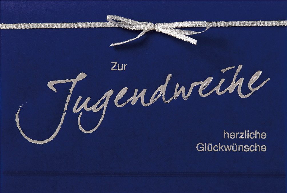 Grußkarten Jugendweihe - Glückwunschkarte im Format 11,5 x 17 cm mit
