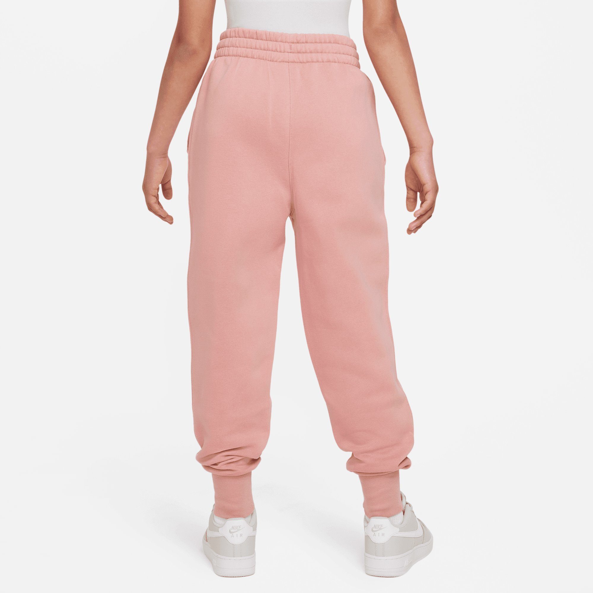 Jogginghose FLEECE RED (GIRLS) CLUB HIGH-WAISTED Nike BIG STARDUST/WHITE FITTED STARDUST/RED KIDS' PANTS Sportswear