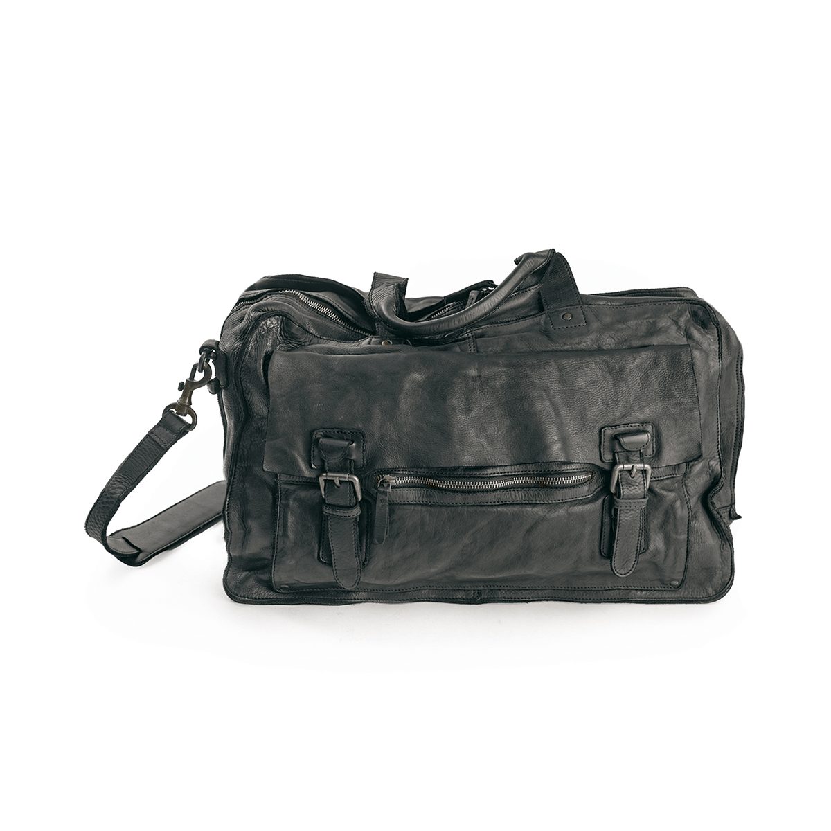 Reisetasche Harold's Reisetasche Submarine echt Leder schwarz 25 l Damen - 020426