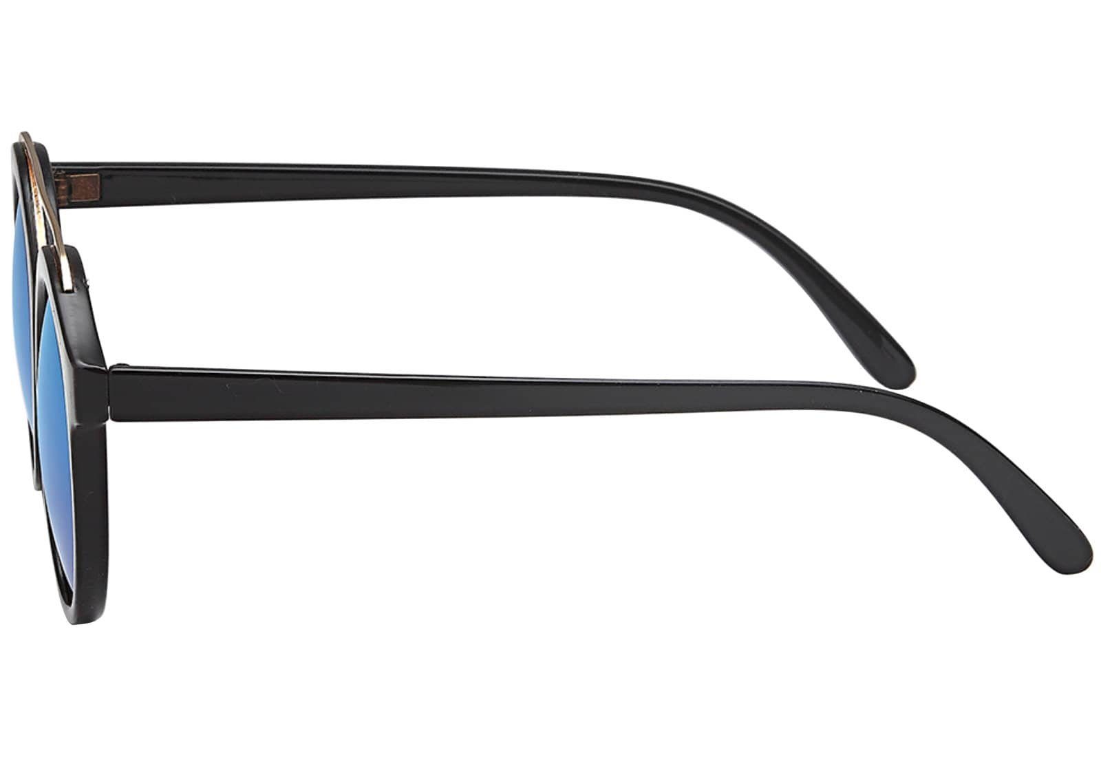 Deppelsteg Linsen mit BEZLIT Schwarz (1-St) Blau Unisex Designer Sonnenbrille schwarzen Eyewear Retrosonnenbrille
